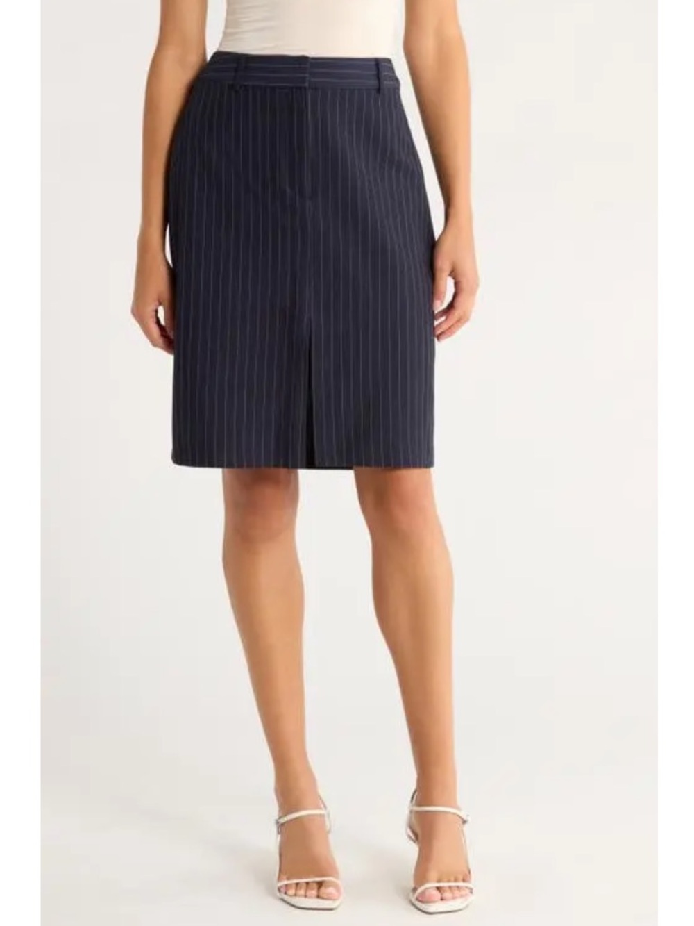 Reformation Audrina Navy Pinstripe Skirt New!